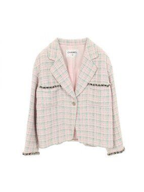 Chanel CC Logo Button Tweed Jacket